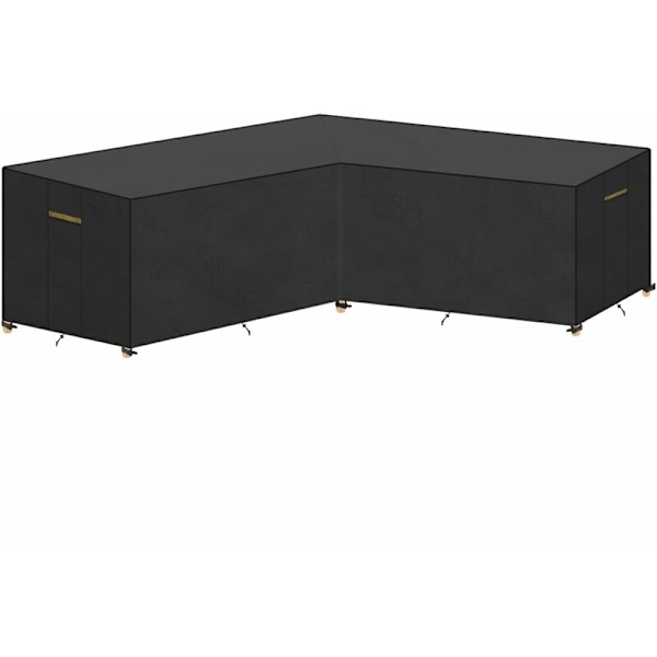 Vattentät sofföverdrag Utemöbelskydd Trädgårdsmöbler Skyddande överdrag för L-formad hörnsoffa Lämplig 215x215x87/80cm