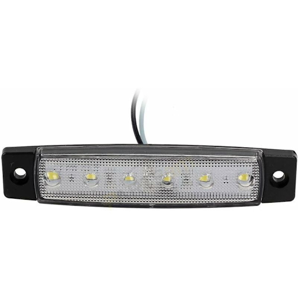 10 st 3,8\" 6 LED-sidomarkering 12V LED-positionsljus för släpvagn, positionsljus bärnsten, bakre sidomarkeringsljus, lastbilshytt positionsljus, husbil