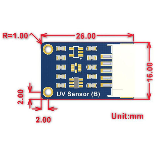 LTR390-UV Digitaalinen ultraviolettianturi (C) LTR390-UV-01 Suora UV-indeksi Valon voimakkuuden arvo I2C-väylätulostus