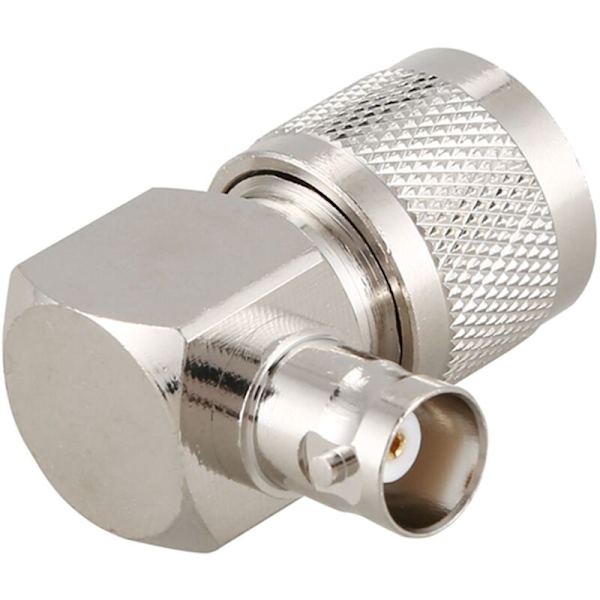 UHF PL259 -259 hann til BNC høyre vinkel RF adapterkontakt, sølv