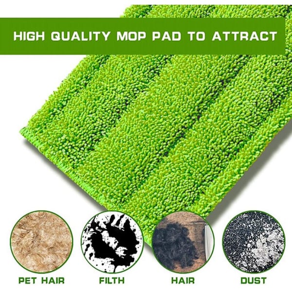 6 st Mikrofiber Moppdynor Passar för WetJet Återanvändbara Tvättade Påfyllningar Rengöring A