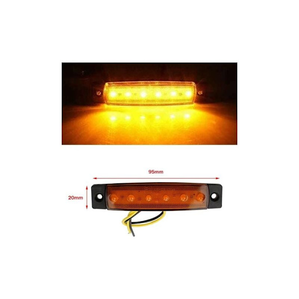 10 stk LED Sidemarkerlys, 12V 24V LED Bagagerumslys Forlygter Markerlys Sidemarkerlys til Trailer Truck Caravan Camper Van Traktor Bus osv