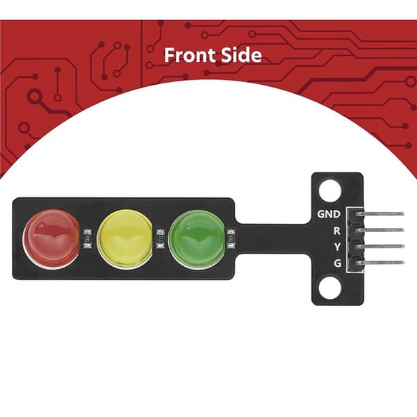 5X DIY LED Trafikljusmodul Mini Trafikljus 3.3-5V Kompatibel med för
