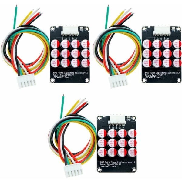 3 stk. 4S aktiv equalizer balancer Lifepo4//LTO batteri energiudligning kondensator BMS-kort