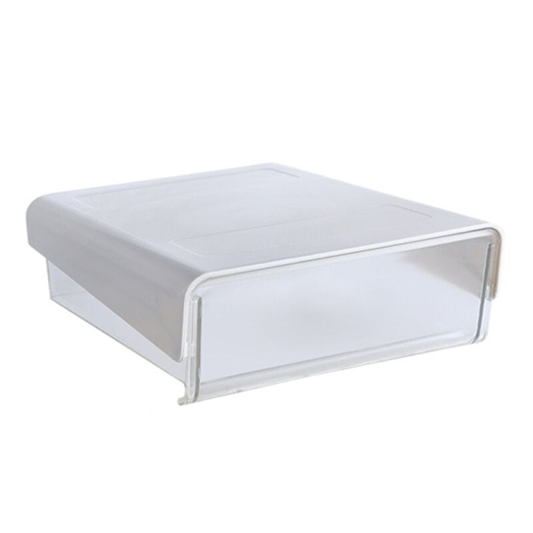 Under Desk Skuff Organiser Solid Perforation Under Table Oppbevaringsboks Matvare Oppbevaring Hvit