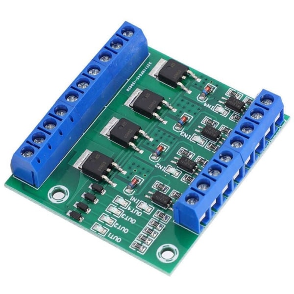 4-kanals MOS-rörfälteffekt-förstärkarmodul kretskortdrivmodul optokopplingsisolering DC-modul