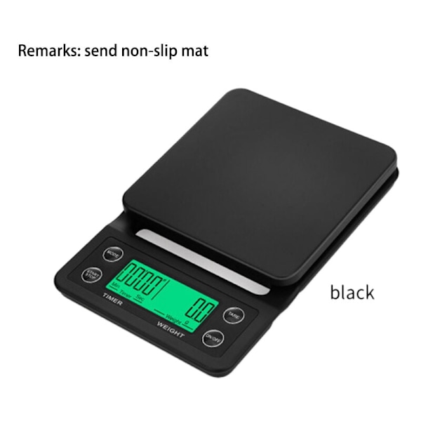 Digital køkkenvægt vægt gram og oz til bagning madlavning, nøjagtig graduering 1G/0.1Oz, sort