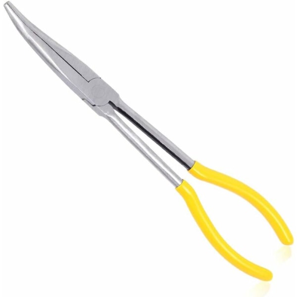 28 cm långa böjda nästänger - 25 grader - Långnästänger - Serrated käftstänger