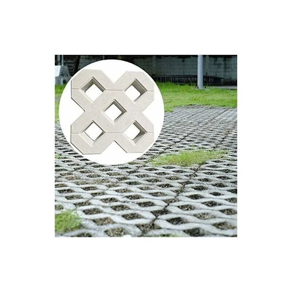 Belægningssten- eller fliseform, Belægningsstenform, Form til Betonplader DIY Kvadratisk Have Plastik Beton Stibelægning Mursten Propylen Belægningsform Gangsti Have Bu