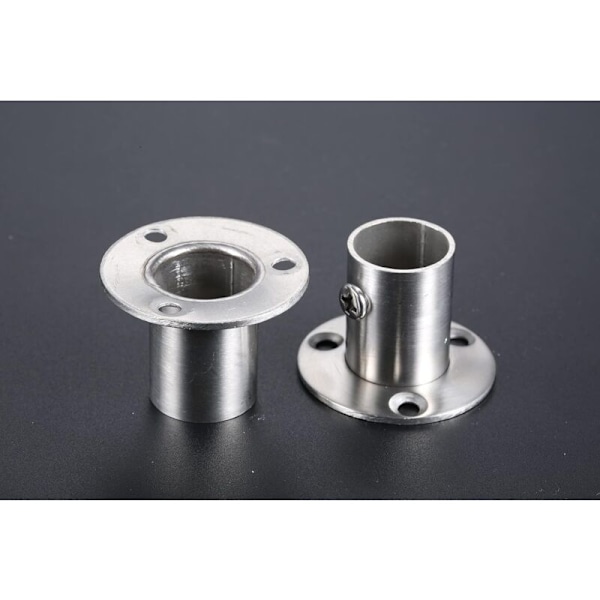 2 stk. støtter med stropp for garderobestang i rustfritt stål, 22 mm