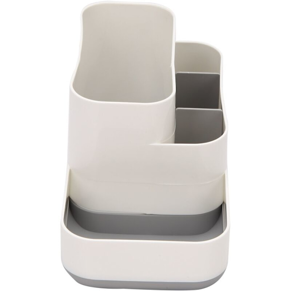 Plastik Makeup Organizer Badeværelse Opbevaringsboks Bordplade Desktop Opbevaringsboks Diverse Beholder Grå
