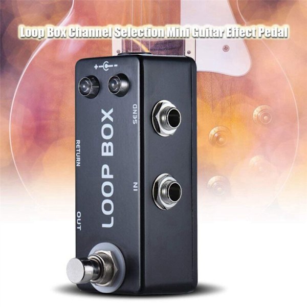 2X Mini Gitarr Effektpedal Box Cirkulationskanal Switch Pick Plug