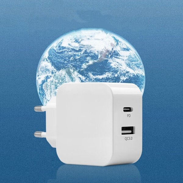 1 st snabbladdare, iPhone-strömadapter, typ C-laddare, USB-laddare, C-kontakt, snabbladdningsadapter, strömadapter, kompatibel med iPhone 15/14/13/