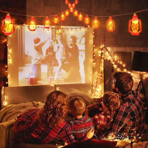 20 LED Mini Lysstreng, 8 Lystilstande, Batteridrevet, Hjem, Bryllup, Fødselsdag, Familiefest, Skole, Dekoration 3m (Varmt Hvidt)