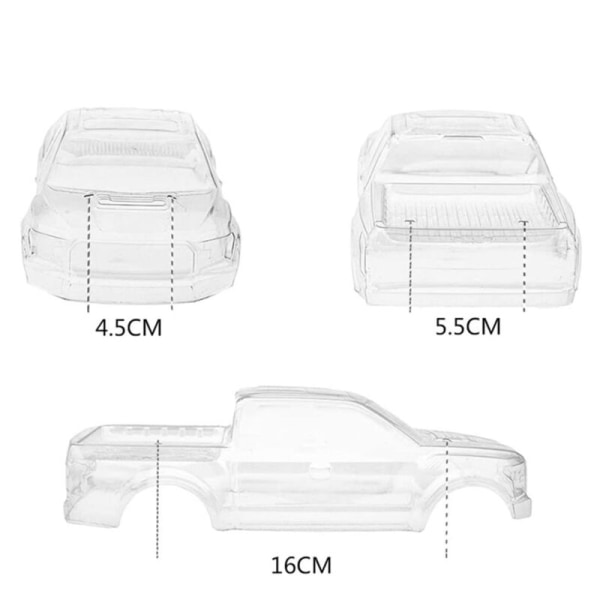 Gennemsigtig fjernbetjening bilkarosseri til XINLEHONG 9130 9135 Q901 1/16 tilbehør reservedele