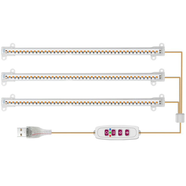 Sunlight Växtlampa Spektrum LED Växtlampor 5V Dimbar Lampa Växttillväxt med Timer för att Höja Ljus-G