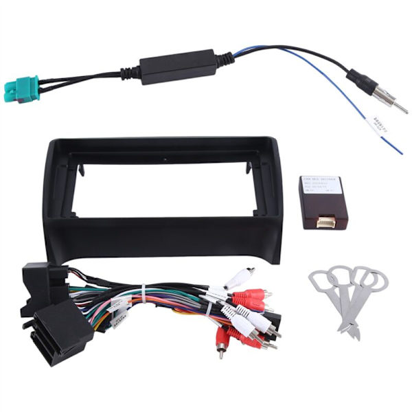 Bildekk Fascia Ramme for TT MK2 2006-2014 2 Din 9 Tommers Ledningsnett Stereo Panel Adapter Strømkabel Canbus