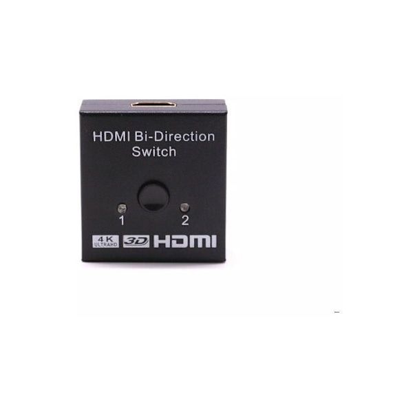 HDMI 4K 60Hz, Alumiini HDMI-jakaja Manuaalinen Kaksisuuntainen HDMI-kytkin 1 Sisään 2 Ulos tai 2 Sisään 1, Tukee 4K 3D 1080P HDCP 2.2 HDR PS5 PS4:n kanssa