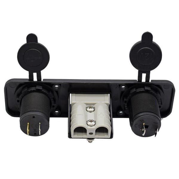 Anderson Flush Monteret Strømstik Dual USB Oplader med C-Igaret Lighter Panel til Lastbil Båd Caravan