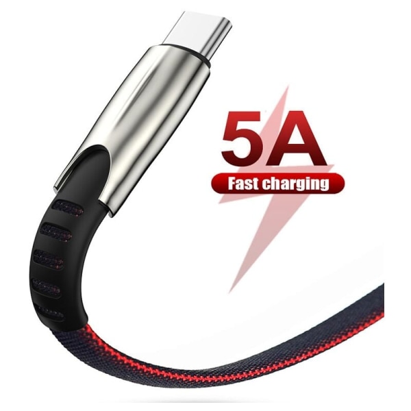 USB C -latauskaapeli USB Type C -kaapelille S8 S9 S10 Super Charge (sininen)