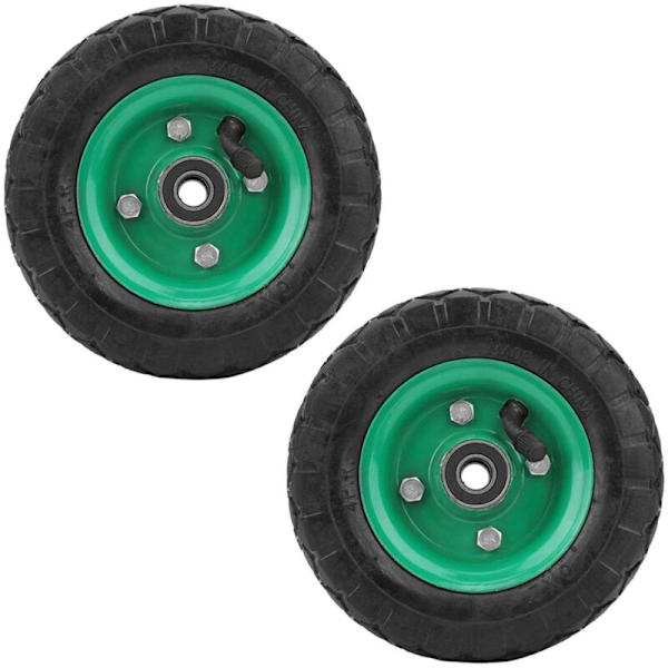 2X 6 tommer slidstærkt oppusteligt dæk 150mm industrielt hjulvogn drejehjul 250KG 36PSI