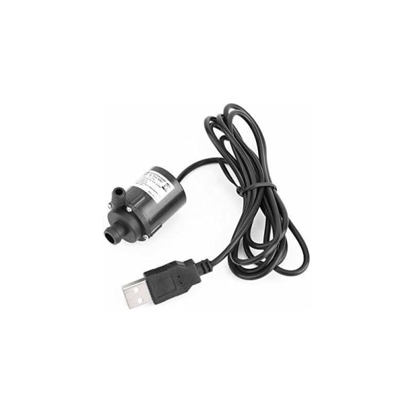 Mini vannpumpe, DC 12V 240L/H Mini Micro nedsenkbar børsteløs vannpumpe - Vannkjølingspumpemotor med USB-kontakt