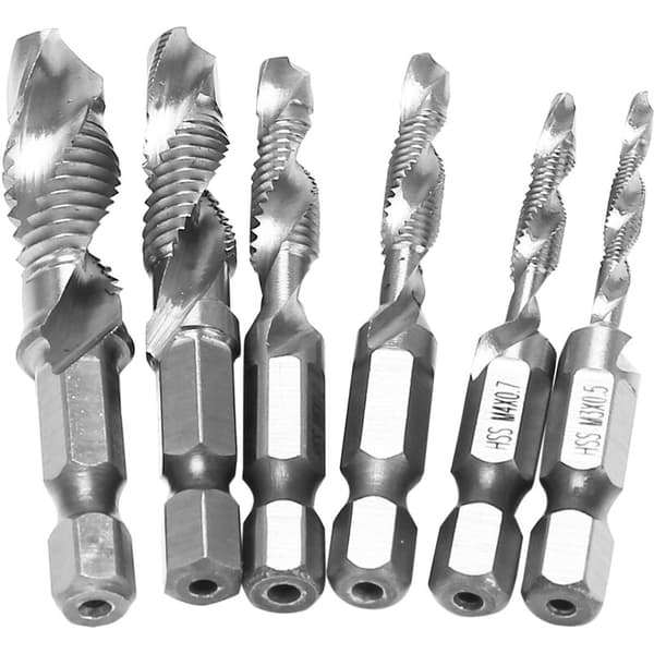 4341 Hex Shank M3-M10 Hex Shank Metric Thread Tap Boringskrue Maskine Compound Bor-Sølv