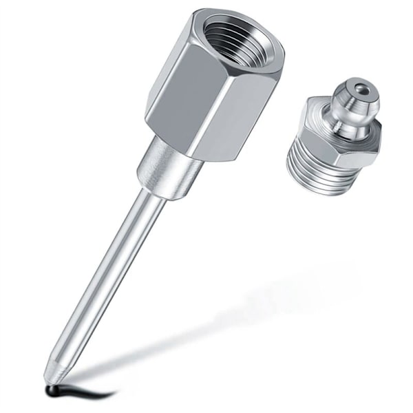Fettnippeladapter för smal nåldysa med härdad stålspets, 1/8 tum NPT-gängad nosdispenser