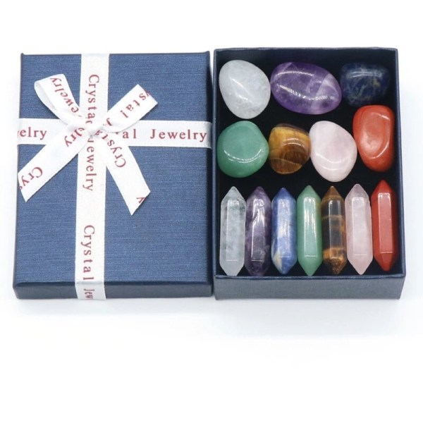 14 st/set Sten Kristall Ädelstenar Chakras Healing Sten Kvarts Mineraler Prydnader Healing Ädelstenar Heminredning