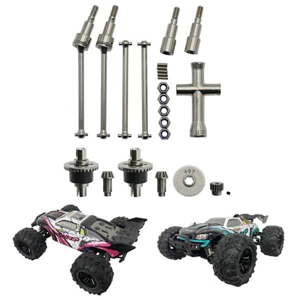 Metall Differential och Drivaxel Set för SCY 16101 16102 16103 16201 Pro 1/16 Borstlös RC Bil Uppgradering Delar