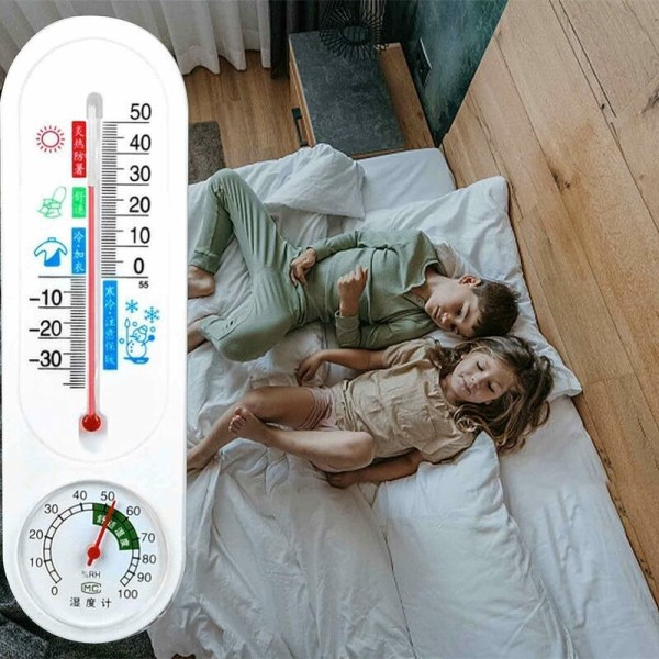 Drivhustermometer - Høypresisjon veggmontert termometer for innendørs, veggmontert drivhustemperaturmonitor for hageterrasse drivhus