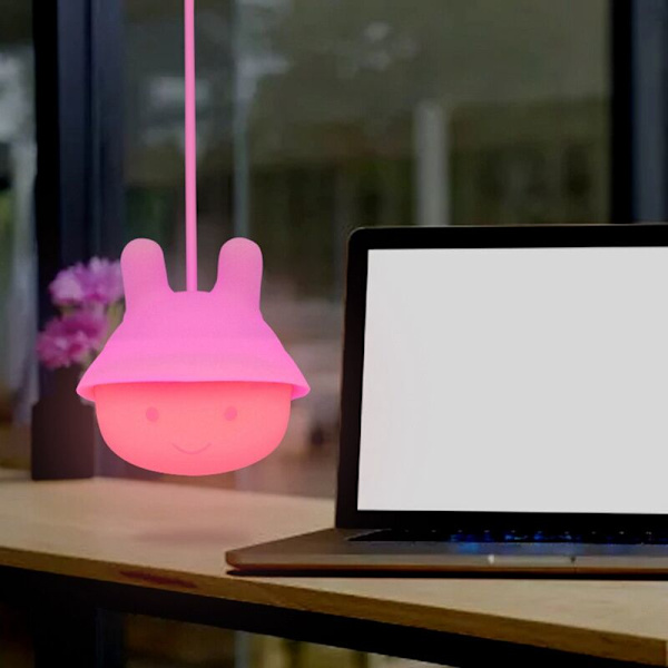Hängande nattlampa Färgförändrande LED Silikonlampor med fjärrkontroll USB Uppladdningsbara nattlampor för barn