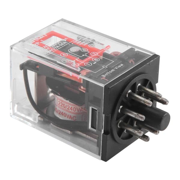 AC 220V/230V Spolespänning PCB Effekt Relä 8 Stift DPDT 2NO 2NC MK2P-1