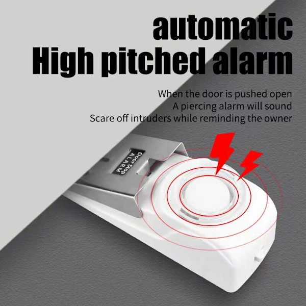 1-pack Säkerhetskil Dörrstopp Alarm Stoppblock Resa Hem Säkerhet Varning 120db