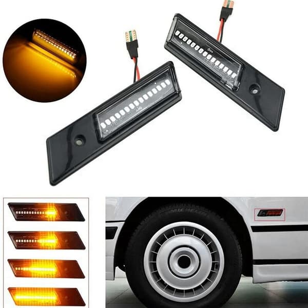 Sivumerkki LED-signaalilamppu Auton suuntavilkku 3-sarjaan E36 5 E34 7 E32