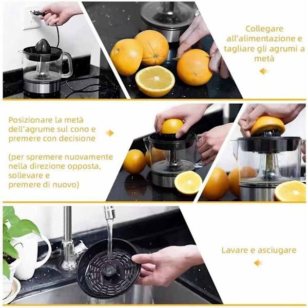 700 ml sähköinen appelsiinimehunpuristin, hedelmäpuristin, mehupuristin, hedelmäpuristin, EU-pistoke