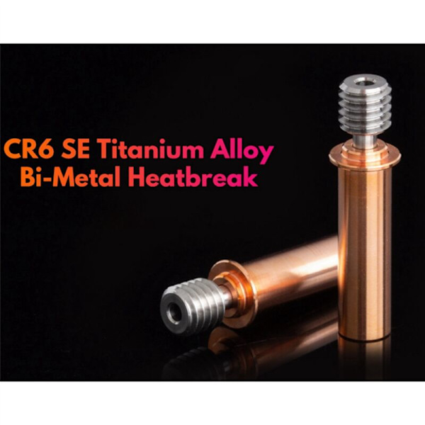 3X CR6 SE Titanium Alloy Bimetal Termisk Brydning til -6 Hotend 3D Printer 1.75MM Filament Varme