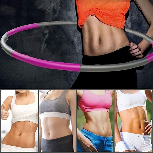 Hula Hoop, Better Sense - Hula Hoop aikuisille - 8 irrotettavaa osaa - 2lb painotettu Hula Hoop liikuntaan - Sujuva ja pehmeä kannettava hulavanne