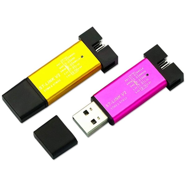 ST Link V2 Mini STM8 STM32 Simulaattori Lataa Ohjelmoija Ohjelmointi Kannella Kaapelit (Satunnainen Väri)