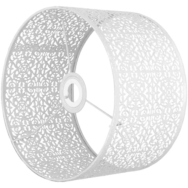 Lampskärm i gummiskinn, modern enkel stil, ihålig design, ljusskydd, heminredning för E14 E27 glödlampor (vit) Lampskärm