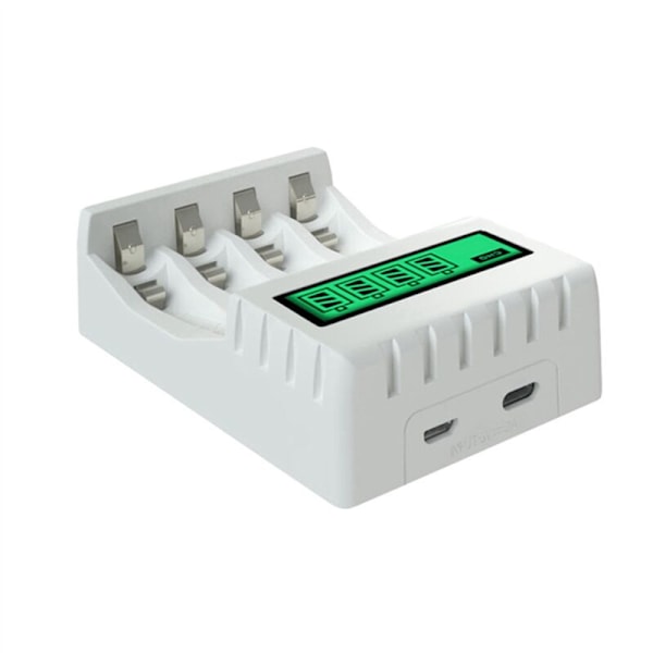 3X Smart LCD Display Batterilader med 4 Slots til NiCd Genopladelige Batterier NiMh AA / AAA NiMh