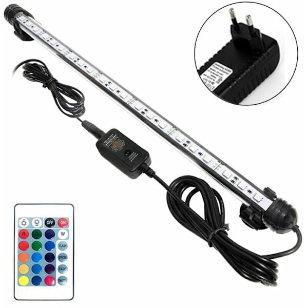 Neddykkelige LED Akvarielys, Akvarielys med Timerstyret Tænd/Sluk, LED-Strimler til Fiskekummer, 38cm