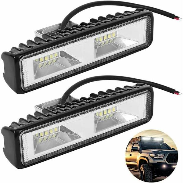 2 stk LED arbejdslys, LED arbejdsbjælke til bil Båd Lastbil Bil SUV ATV 48W 12-30V