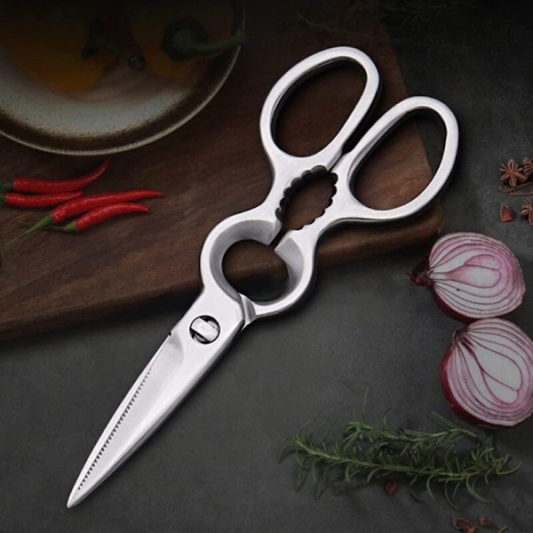 Kökssaxar Multifunktionella saxar Multifunktionella kökssaxar Avtagbart rostfritt stål blad Inbyggd korkskruv och nötknäppare Perfekt f
