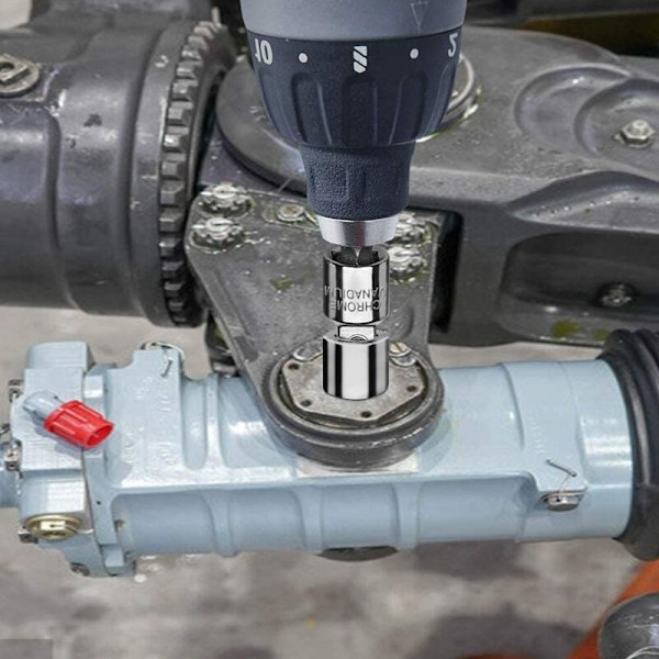 6 stk. Serie 360° boremaskine sokkel forbindelsesstang sokkel bit adapter 1/4 tommer 3/8 tommer 1/2 tommer hex slag skruetrækker hex skaft bit sæt