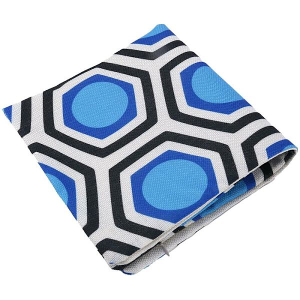 Pudebetræk Sofa Hjem Seng Dekoration Geometrisk Pudebetræk (Sort + Blå)