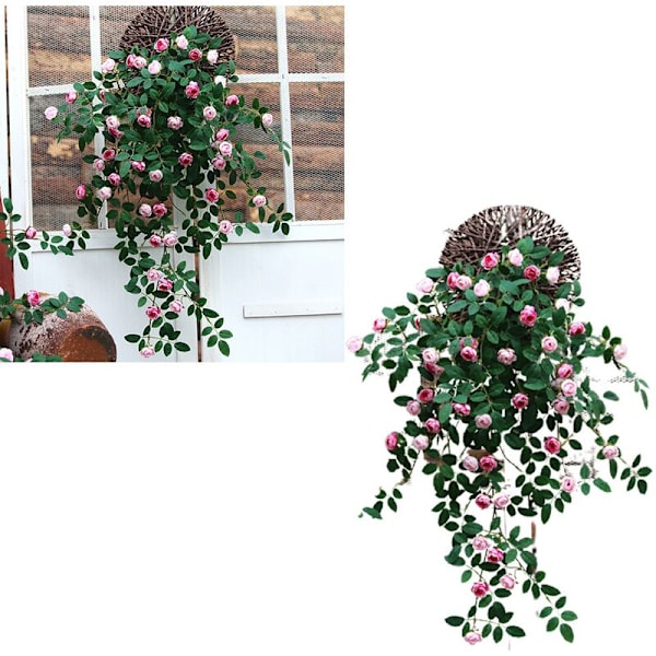 Kunstige planter grønne blade blomsterranker familie bryllup have dekoration væg hængende Chlorophytum D