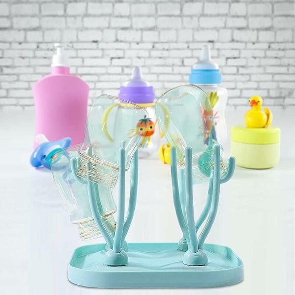 Babyflaskedryer, Babyflaskedryerstativ, Treflaskedryer, Flaskedryer, Treflaskedryer, for Babyflasker, Ren og Hygienisk (B