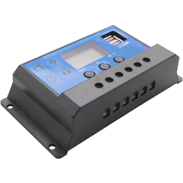 20A 12V 24V Auto Work PWM Solcelle Laderegulator med LCD Dual USB 5V Udgang Solcellepanel Laderegulator