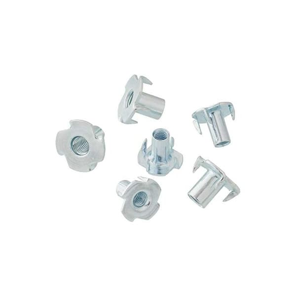 T-mutter med klør, 4-punkts mutter med klørforbindelse M6 x 12 mm, 50 stk.